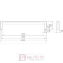 Uchwyt meblowy 2108 czrany mat 160mm MERKURY Akcesoria Meblowe