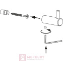 Wieszak meblowy pojedynczy SIRO 2462 czarny mat MERKURY Akcesoria Meblowe