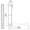 Wieszak meblowy wpuszczany SIRO 2227 czarny mat 93mm MERKURY Akcesoria Meblowe