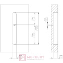 Wieszak meblowy wpuszczany SIRO 2227 czarny mat 93mm MERKURY Akcesoria Meblowe