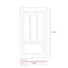 Wkład na sztućce STANDARD do szafki 30cm, metalik, sklep internetowy MERKURY Akcesoria Meblowe Mariusz Adamczyk