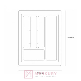 Wkład na sztućce STANDARD do szafki 40cm, biały, sklep internetowy MERKURY Akcesoria Meblowe Mariusz Adamczyk