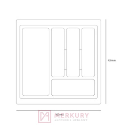 Wkład na sztućce STANDARD do szafki 50cm, metalik, sklep internetowy MERKURY Akcesoria Meblowe Mariusz Adamczyk