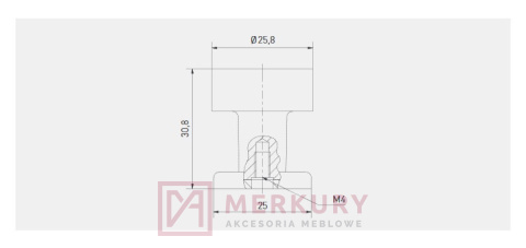 Gałka meblowa GTV RING 1-20M czarny mat Akcesoria Meblowe
