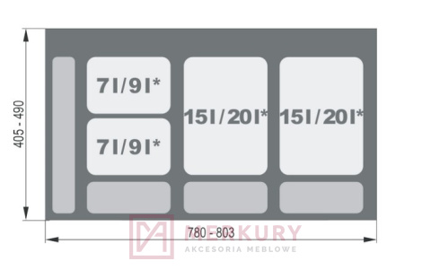 Pojemnik na odpady do segregacji REJS PRAKTIKO WE14.1826.05.049 2x15L 2x7L 2 brytfanki srebrny MERKURY Akcesoria Meblowe Pojemnik na odpady do segregacji REJS PRAKTIKO WE14.1826.05.049 2x15L 2x7L 2 brytfanki srebrny MERKURY Akcesoria Meblowe