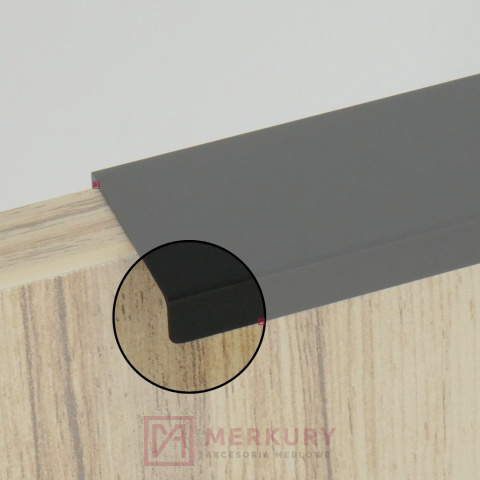Uchwyt krawędziowy U9, złoty mat, 700mm Uchwyt krawędziowy U9, złoty mat, 700mm