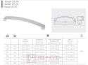 Uchwyt meblowy G1, aluminium mat, 192mm