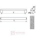 Uchwyt meblowy GAMET RE81 stal szczotkowana inox 288mm MERKURY Akcesoria Meblowe