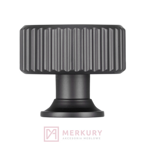 Gałka meblowa prążkowana SIRO 2595 antracyt mat fi 30mm MERKURY Akcesoria Meblowe Gałka meblowa prążkowana SIRO 2595 antracyt mat fi 30mm MERKURY Akcesoria Meblowe