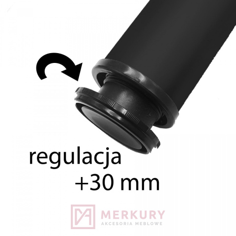 Noga meblowa GTV NM-A6 H-710mm czarny mat MERKURY Akcesoria Meblowe Noga meblowa GTV NM-A6 H-710mm czarny mat MERKURY Akcesoria Meblowe