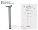 Noga stołowa regulowana GTV fi 60mm stal szczokowana uinox H-1100mm MERKURY Akcesoria Meblowe