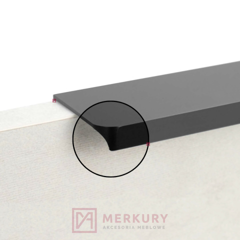 Uchwyt meblowy U12 R9 czarny mat 100mm MERKURY Akcesoria Meblowe Uchwyt meblowy U12 R9 czarny mat 100mm MERKURY Akcesoria Meblowe