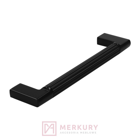 Uchwyt meblowy prążkowany 2591-142-PB12-PB12 czarny mat 128/142mm MERKURY Akcesoria Meblowe Uchwyt meblowy prążkowany 2591-142-PB12-PB12 czarny mat 128/142mm MERKURY Akcesoria Meblowe