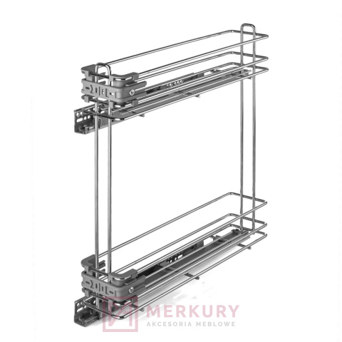 Kosz Cargo Mini CESTELLO JOLLY AEC 135 chrom połysk mocowanie boczne 200mm MERKURY Akcesoria Meblowe