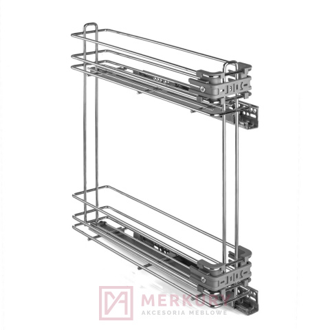 Kosz Cargo Mini CESTELLO JOLLY AEC 135 chrom połysk mocowanie boczne 150mm MERKURY Akcesoria Meblowe
