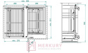 Kosz Cargo narożny 2-poziomowy WE31.0001.01.924 antracyt 800mm MERKURY Akcesoria Meblowe