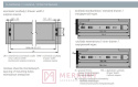 Prowadnica kulkowa VERSALITE PLUS+ H45 L-250mm MERKURY Akcesoria Meblowe