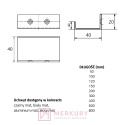 Uchwyt meblowy U12 R9 biały mat 150mm MERKURY Akcesoria Meblowe