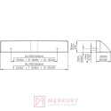 Uchwyt meblowy 2447 160/190mm czarny mat MERKURY Akcesoria Meblowe