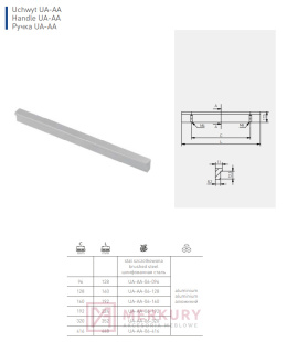 Uchwyt meblowy GTV AA-06 aluminium mat MERKURY Akcesoria Meblowe