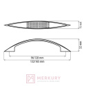 Uchwyt meblowy DN88 aluminium mat 96mm MERKURY Akcesoria Meblowe Mariusz Adamczyk