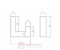 Wieszak meblowy GTV WZ-K2201 stal szczotkowana inox MERKURY Akcesoria Meblowe