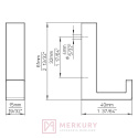 Wieszak meblowy pojedynczy 2326 czarny mat MERKURY Akcesoria Meblowe