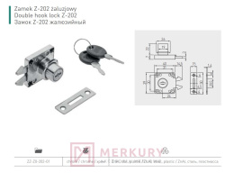 Zamek mablowy GTV żaluzjowy harmonijkowy ZZ-202 chrom połysk MERKURY Akcesoria Meblowe
