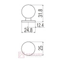 Gałka meblowa DG32 stal szczotkowana inox MERKURY Akcesoria Meblowe