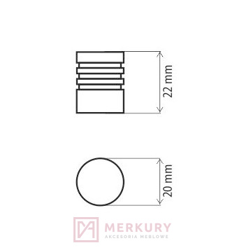 Gałka meblowa DGA28 aluminum mat MERKURY Akcesoria Meblowe Gałka meblowa DGA28 aluminum mat MERKURY Akcesoria Meblowe