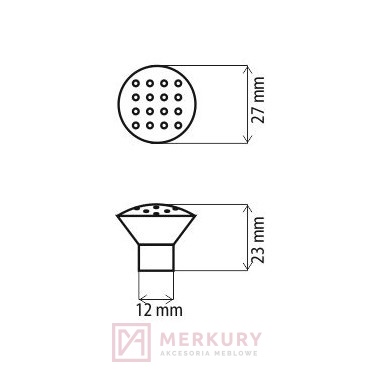 Gałka meblwoa DGA28 satyna mat MERKURY Akcesoria Meblowe Gałka meblwoa DGA28 satyna mat MERKURY Akcesoria Meblowe