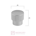 Gałka meblowa LORETO, czarny mat, fi 25mm MERKURY Akcesoria Meblowe