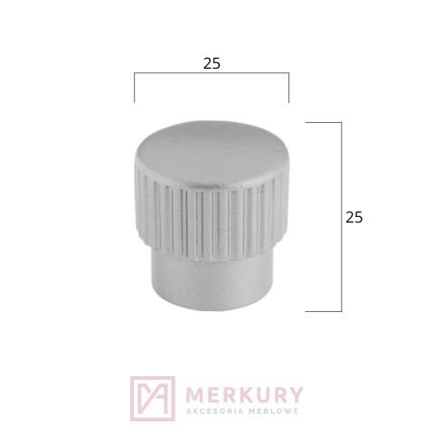 Gałka meblowa LORETO, czarny mat, fi 25mm MERKURY Akcesoria Meblowe Gałka meblowa LORETO, czarny mat, fi 25mm MERKURY Akcesoria Meblowe