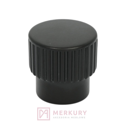 Gałka meblowa LORETO, czarny mat, fi 25mm MERKURY Akcesoria Meblowe