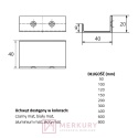 Uchwyt meblowy U12 R9 aluminium mat 150mm MERKURY Akcesoria Meblowe