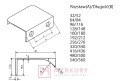 Uchwyt krawędziowy UA06, 780/800mm, aluminium mat, sklep internetowy MERKURY Akcesoria Meblowe Mariusz Adamczyk