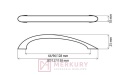 Uchwyt meblowy DN83 chrom połysk 128mm MERKURY Akcesoria Meblowe