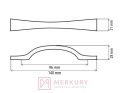 Uchwyt meblowy DS29 chrom połysk 128mm MERKURY Akcesoria meblowe