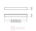 Uchwyt meblowy DU02 aluminium mat 192mm MERKURY Akcesoria Meblowe