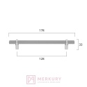 Uchwyt meblowy FANO, czarny mat, 128mm MERKURY Akcesoria Meblowe