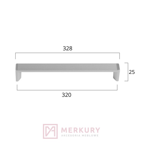 Uchwyt meblowy LORETO, złoty mat, 320mm MERKURY Akcesoria Meblowe Uchwyt meblowy LORETO, złoty mat, 320mm MERKURY Akcesoria Meblowe