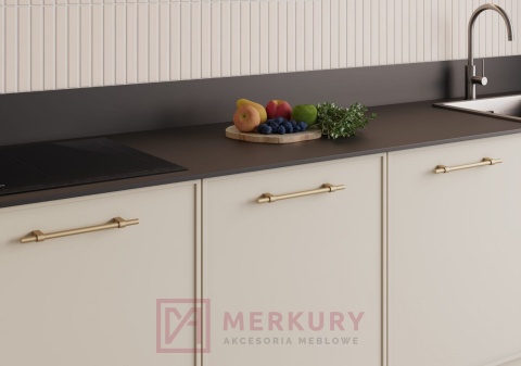 Uchwyt meblowy GAMET RE44 złoty mat 192mm MERKURY Akcesoria Meblowe