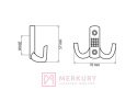 Wieszak meblowy DW12, stal szczotkowana inox  MERKURY Akcesoria Meblowe