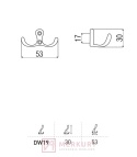 Wieszak meblowy DW19, satyna mat MERKURY Akcesoria Meblowe Mariusz Adamczyk