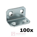 100x Kątownik łącznik meblowy 18x18x30mm MERKURY Akcesoria Meblowe