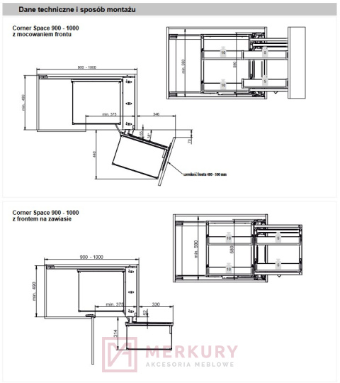 Kosz cargo narożny MAXIMA PURO Corner Space WE35.0065.12.C74 , czarny/dąb, 900-1000mm MERKURY Akcesoria Meblowe Kosz cargo narożny MAXIMA PURO Corner Space WE35.0065.12.C74 , czarny/dąb, 900-1000mm MERKURY Akcesoria Meblowe
