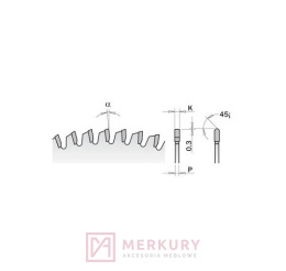 Piła do materiałów nieżelaznych oraz płyt laminowanych CMT 297.064.09M MERKURY Akcesoria Meblowe
