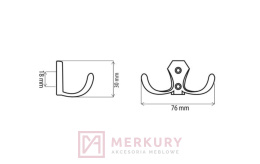 Wieszak meblowy DW89 biały mat MERKURY Akcesoria Meblowe