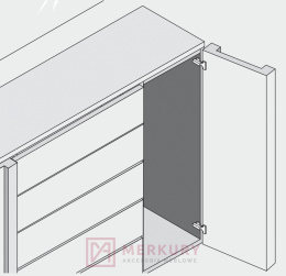 Zawias meblowy nakładany do drzwi profilowanych BLUM 70T9550.TL TIP-ON 95° bez sprężyny MERKURY Akcesoria Meblowe