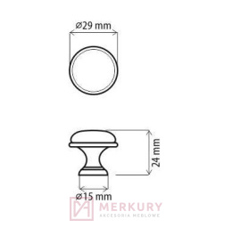 Gałka porcelanowa DG19 stare złoto porcelana mleczna ze złotą plecionką fi 29mm MERKURY Akcesoria Meblowe